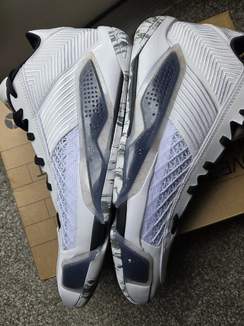 Air Jordan 38 Low White and Black Basketball Sneakers